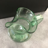 Broc vintage in glass green 25 cm
