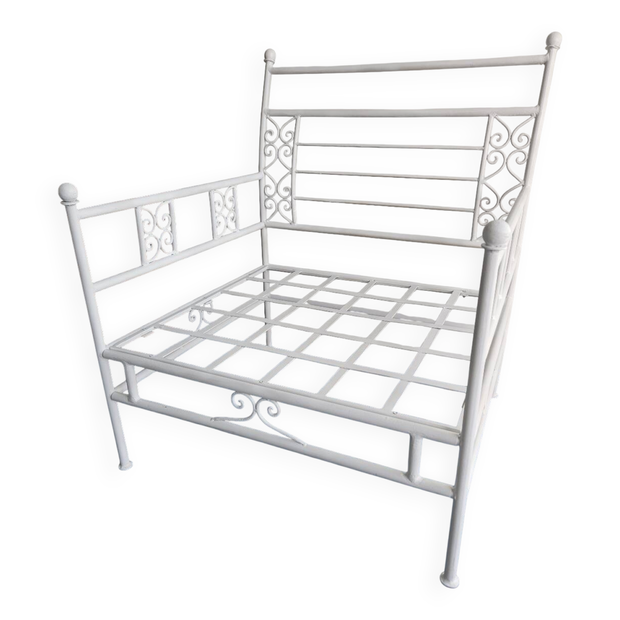 Authentic wrought iron armchair
