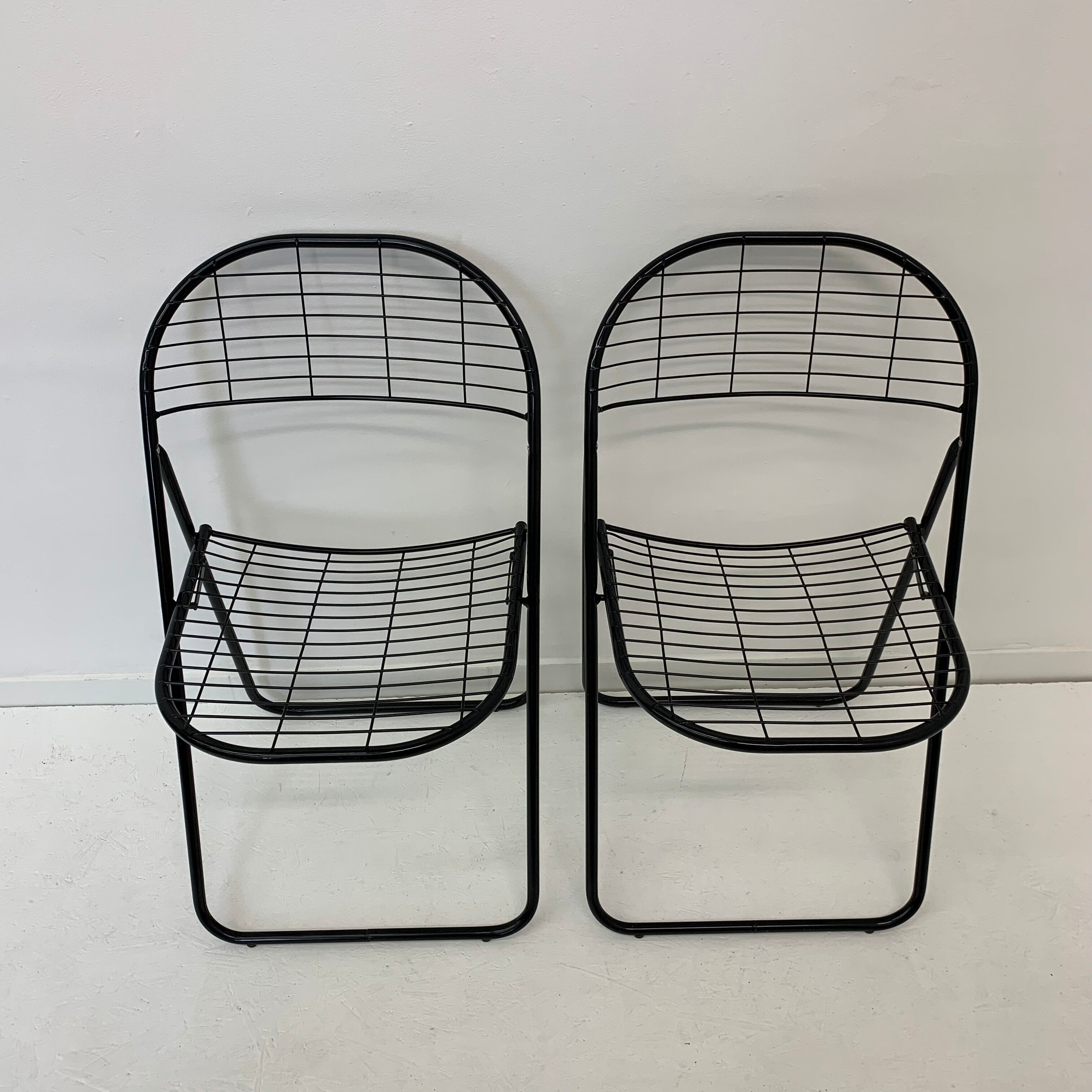 Ensemble de 2 chaises métalliques post-modernes par Niels Gammelgaard pour Ikea, années 1980