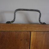 Wooden board metal handles