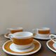 4 Luneville cups and saucers, Florence model, vintage