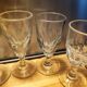 12 small twisted bistro glasses, 19th century