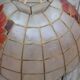 Lampe suspension en nacre et laiton