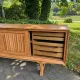 Low Oak Sideboard, Henry Kjaernulf Style, 1960-1970, Danish Design. Mid-Century Modern Style.