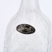 Carafe en verre bullé transparent La Rochère, années 70