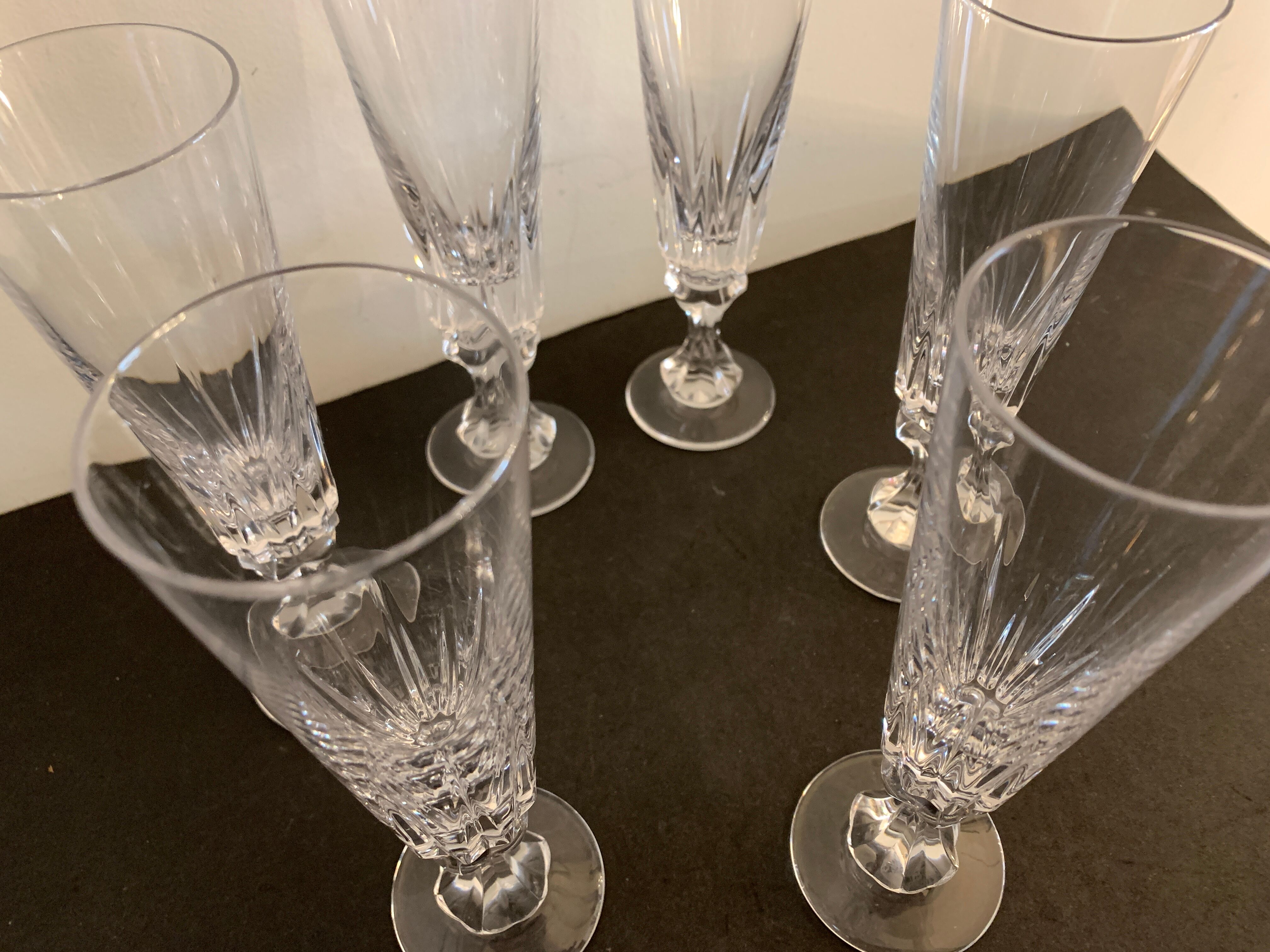Set de 6 flûtes à champagne en cristal Bayel