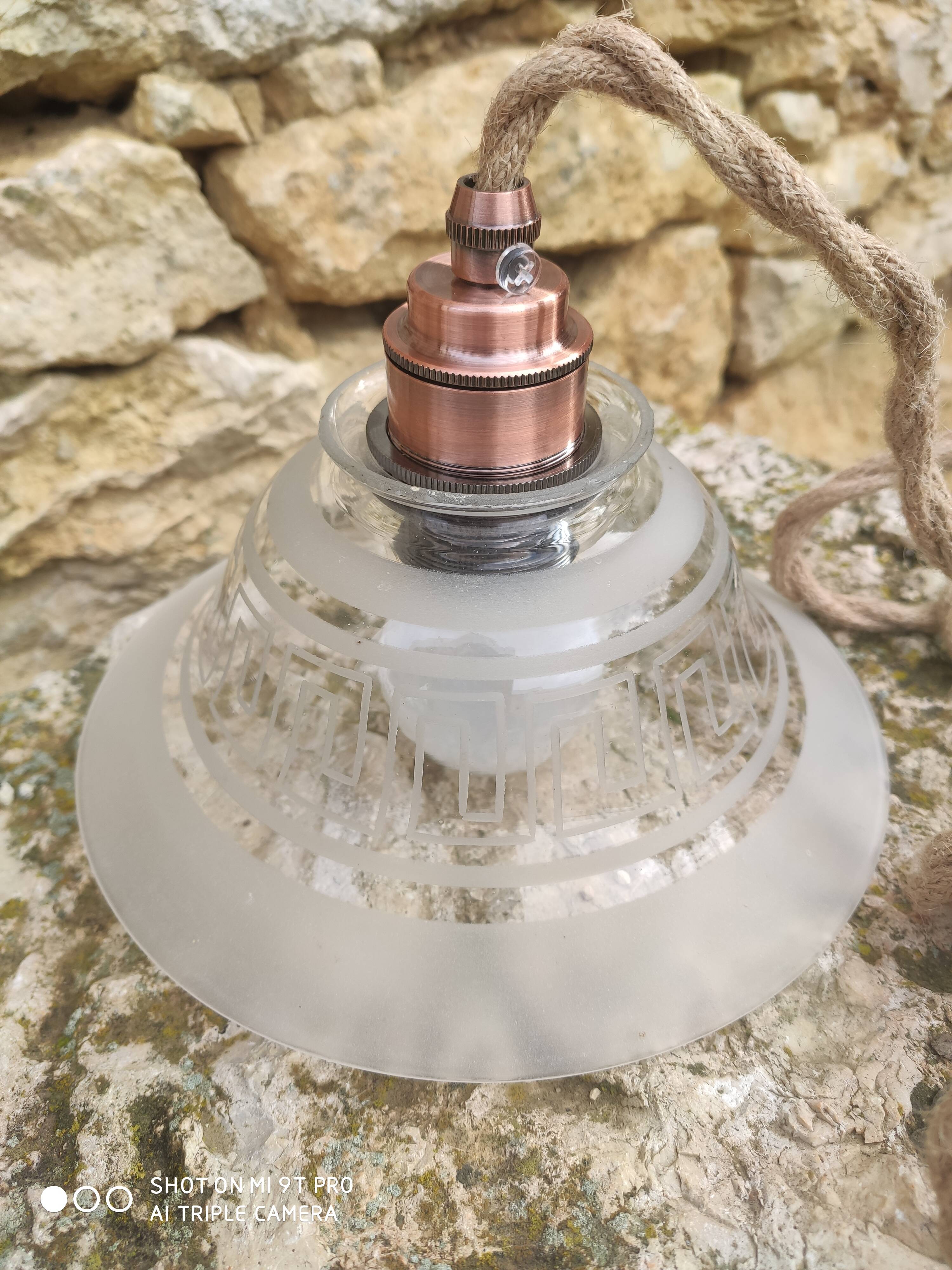 Lampe baladeuse globe vintage en verre