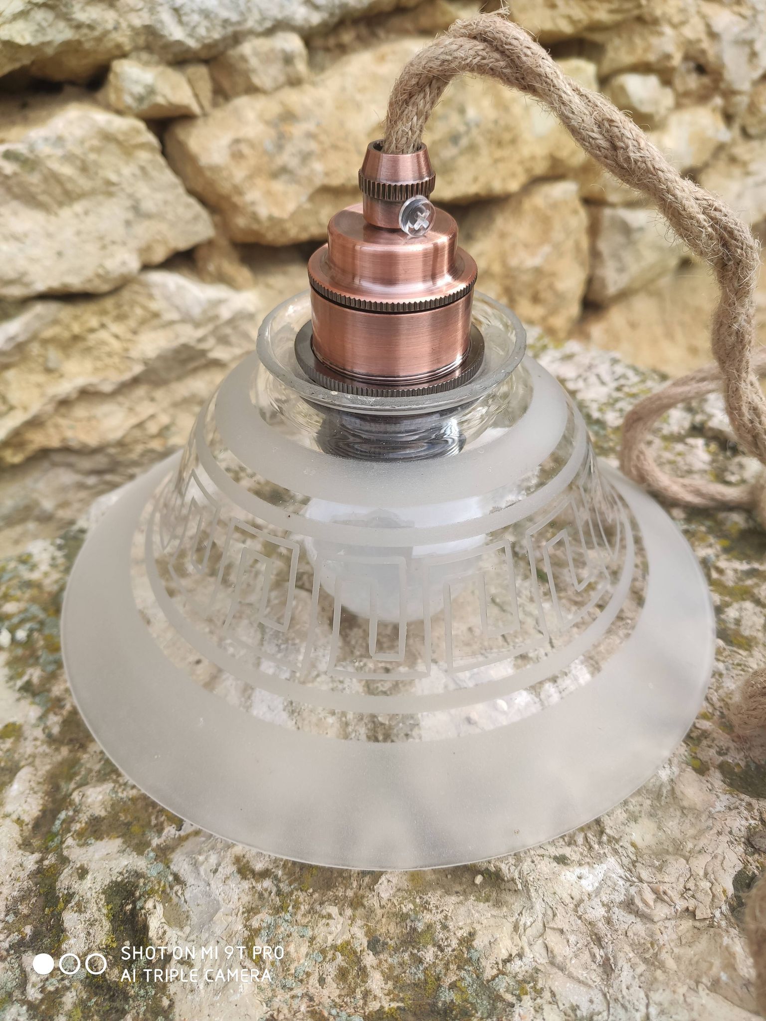 Lampe baladeuse globe vintage en verre