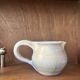 Enamelled and signed stoneware pot, French work 1950