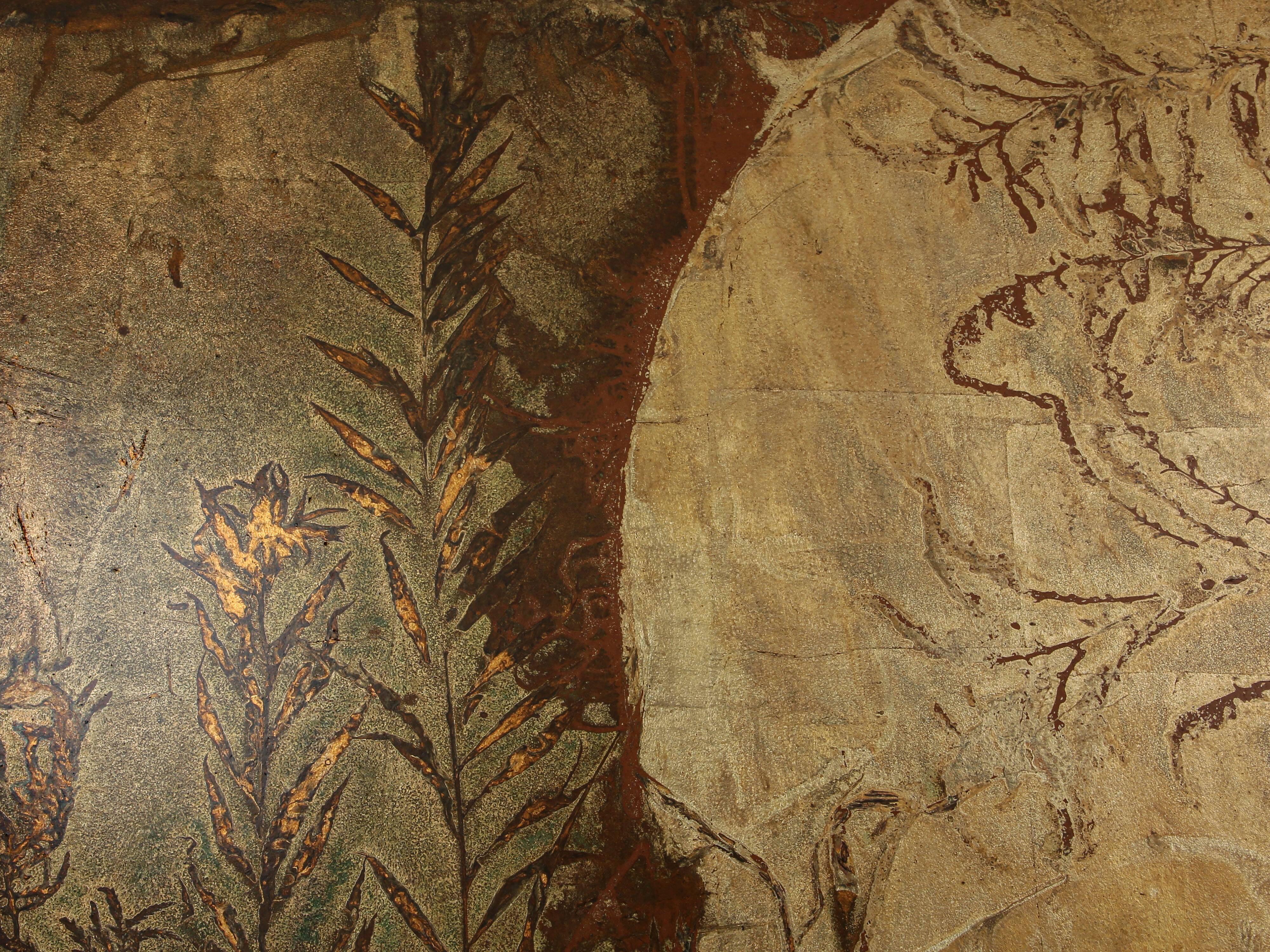 Nicolas Seailles large lacquered panels framed 1978