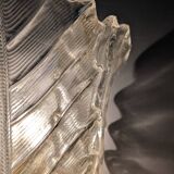 Paire de grands appliques murales Barovier & Toso Foglia d’Oro, années 1980.