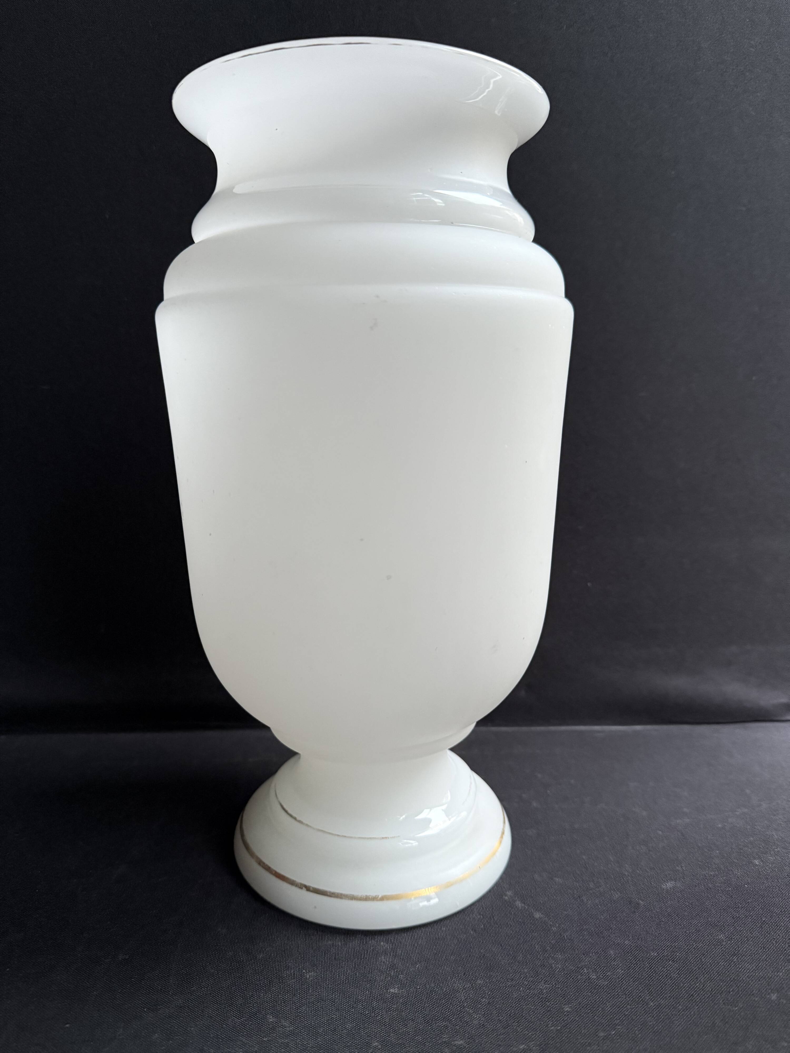 Large 19th century opaline vase