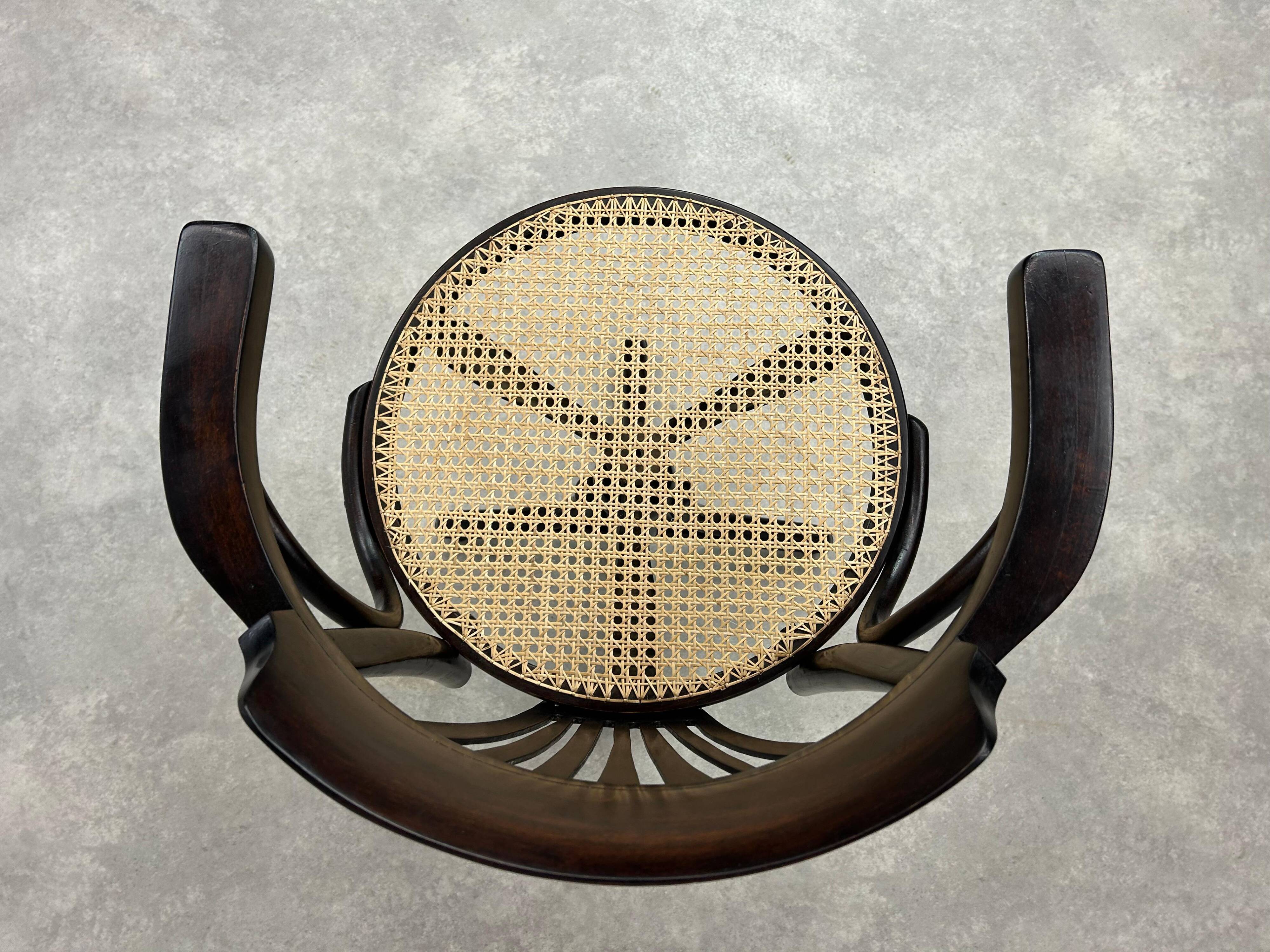 Swivel office chair in Jugendstil by Thonet