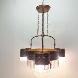 1900 art nouveau chandelier, czechoslovakia
