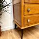 Vintage compass foot chest of drawers
