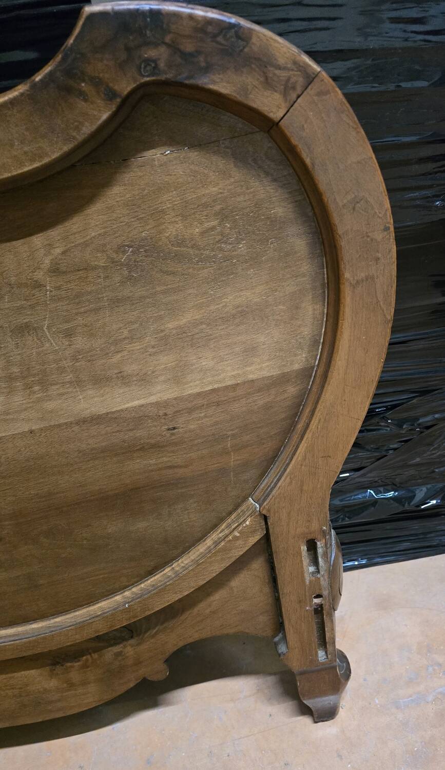 Antique carved wooden headboard, Louis XV style – early 20th century