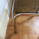 Duo de tables basses chrome et verre fumé
