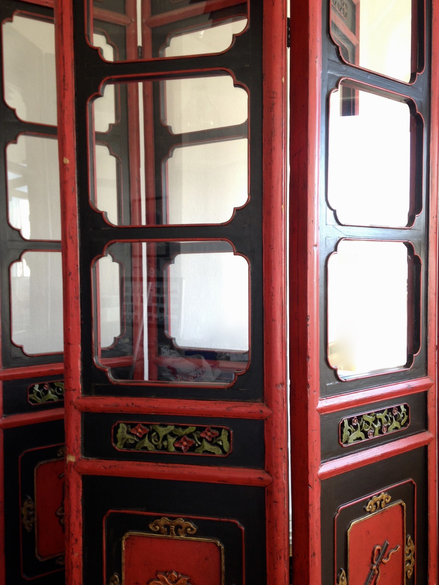 Pair of 3-panel screens
