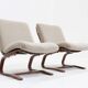 Ensemble de 2 fauteuils vintage style années 60
