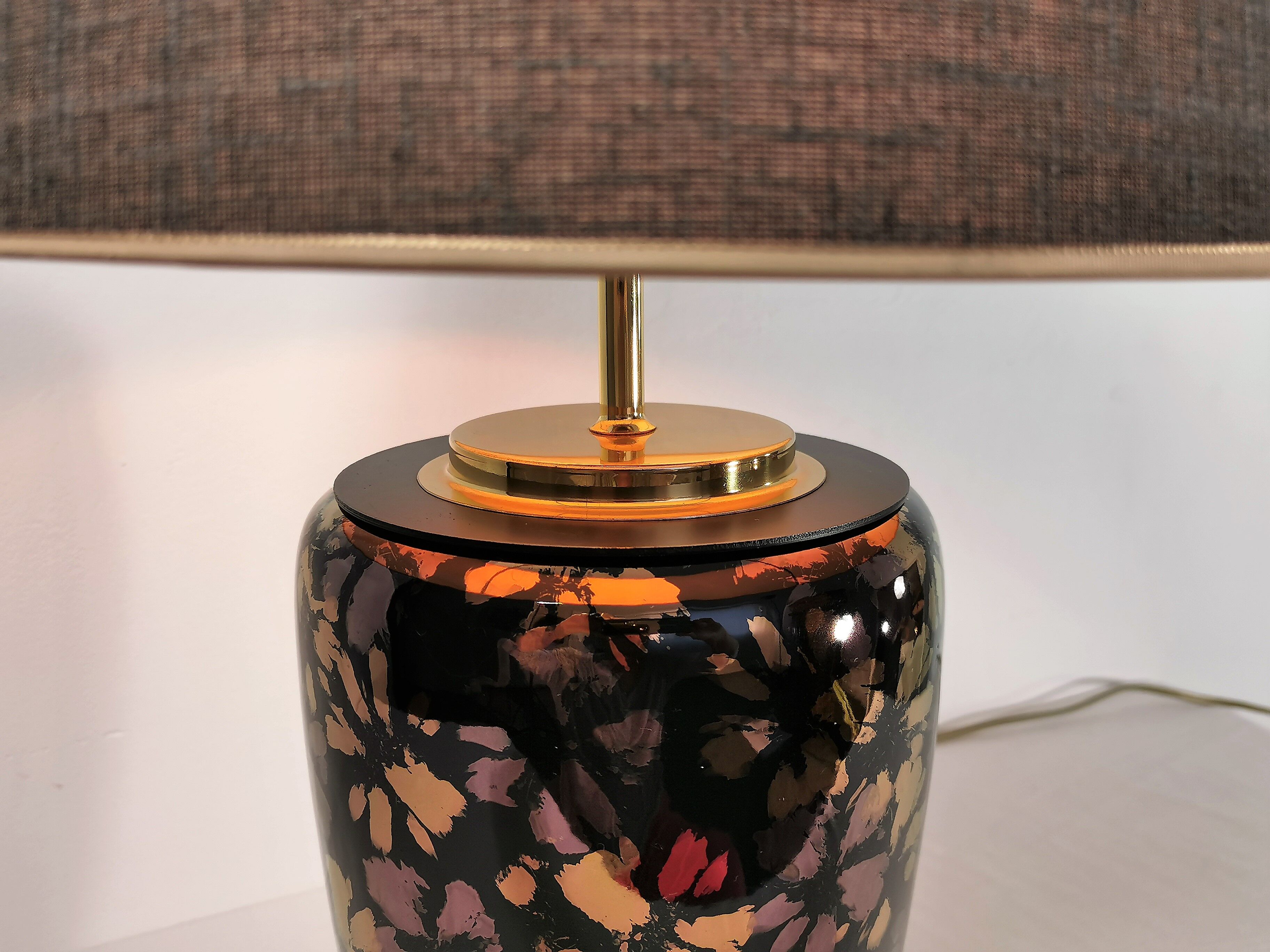 Lampe de table en céramique glamour, années 1980