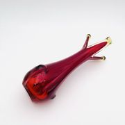 Murano Organic Vase Red Amber 28.5cm 1.1kg