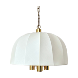 Hanging lamp wkr leuchten, brass chandelier, vintage interior.