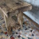 Ancient workbench in raw wood