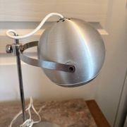 Old Vintage Retro Industrial Silver Metal Eyeball Lamp