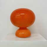 Space age orange glass table lamp , 1970s