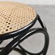 Art Nouveau stool in bent wood and caning by Mundus, 1920s