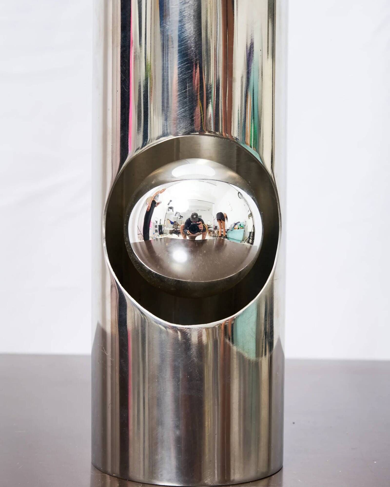 Pair of "Tube" wall lights in chrome, Space Age, 1970s
