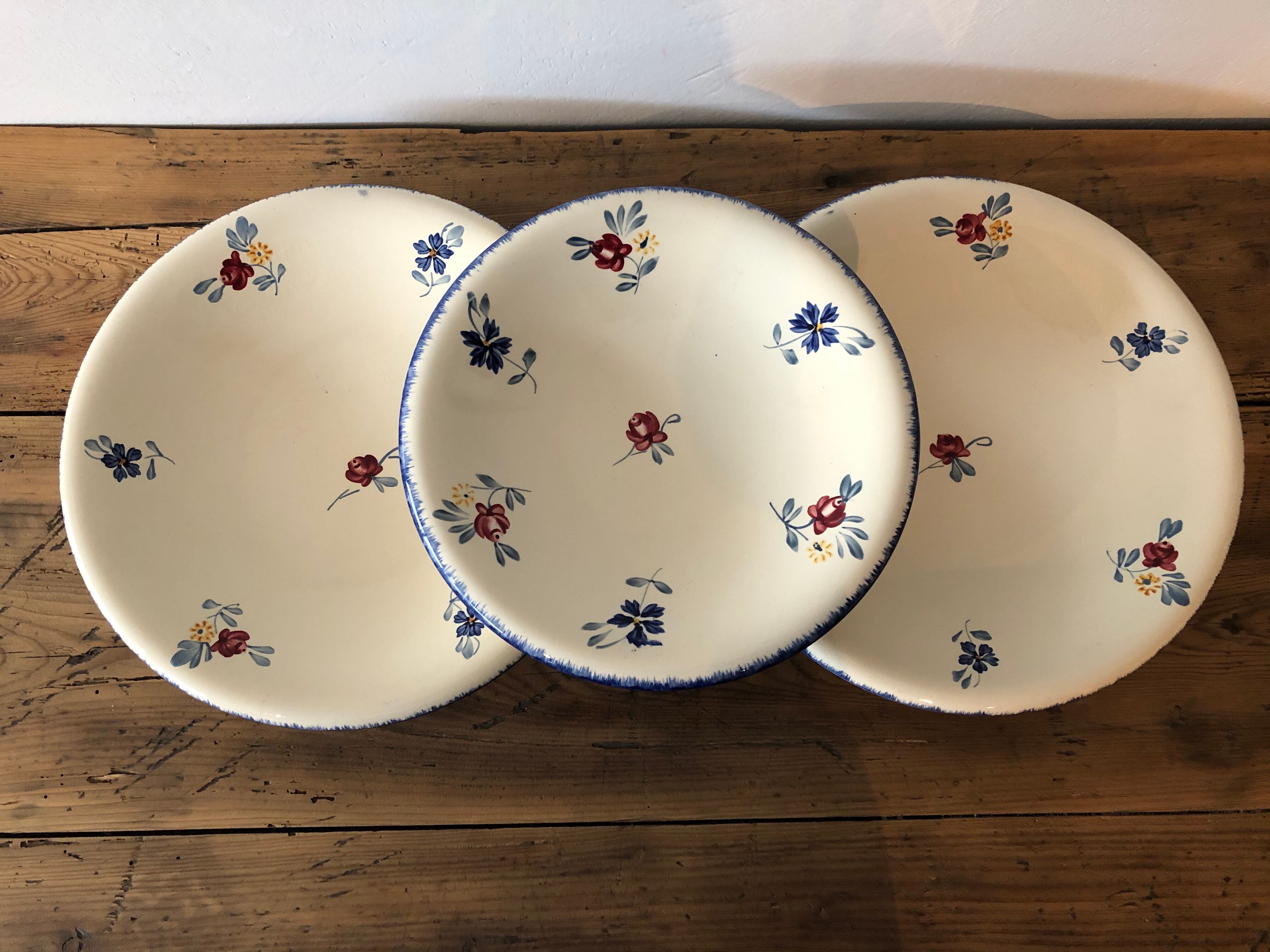 3-course vintage service, Digoin Sarreguemines