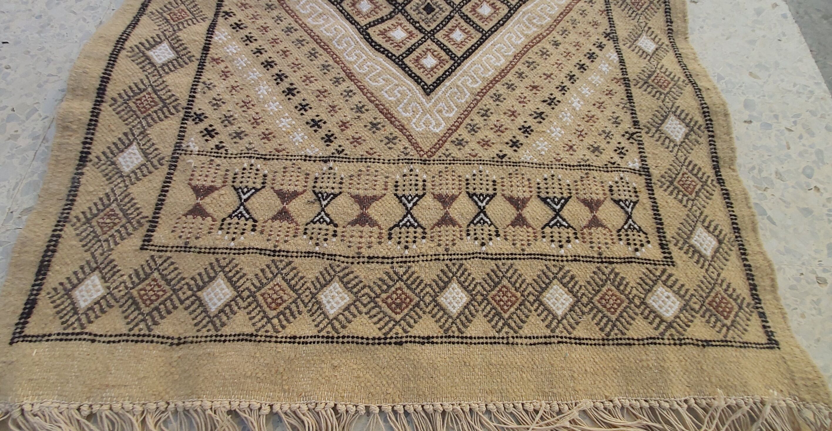 Traditional multi-coloured hallway kilim carpet 280-77cm