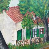 Country house landscape painting