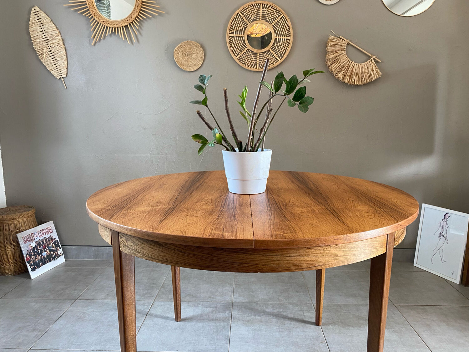Vintage rosewood round table