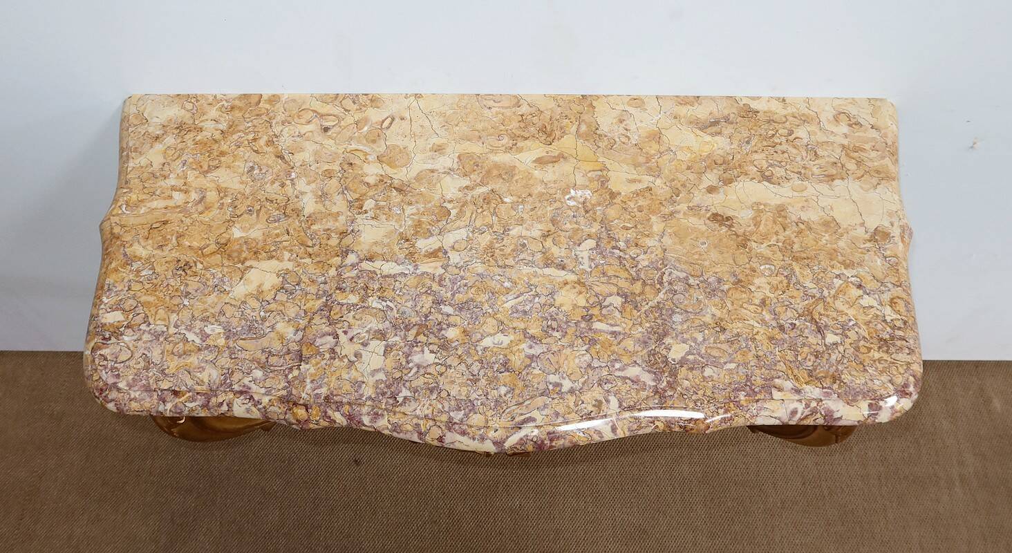 Wall Console in Golden Wood, Louis XV style – Mid 20th century