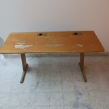 Casala school table with inkwell metal vintage