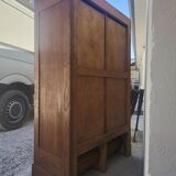 Meuble classeur à rideaux double porte coulissante ancien 1950