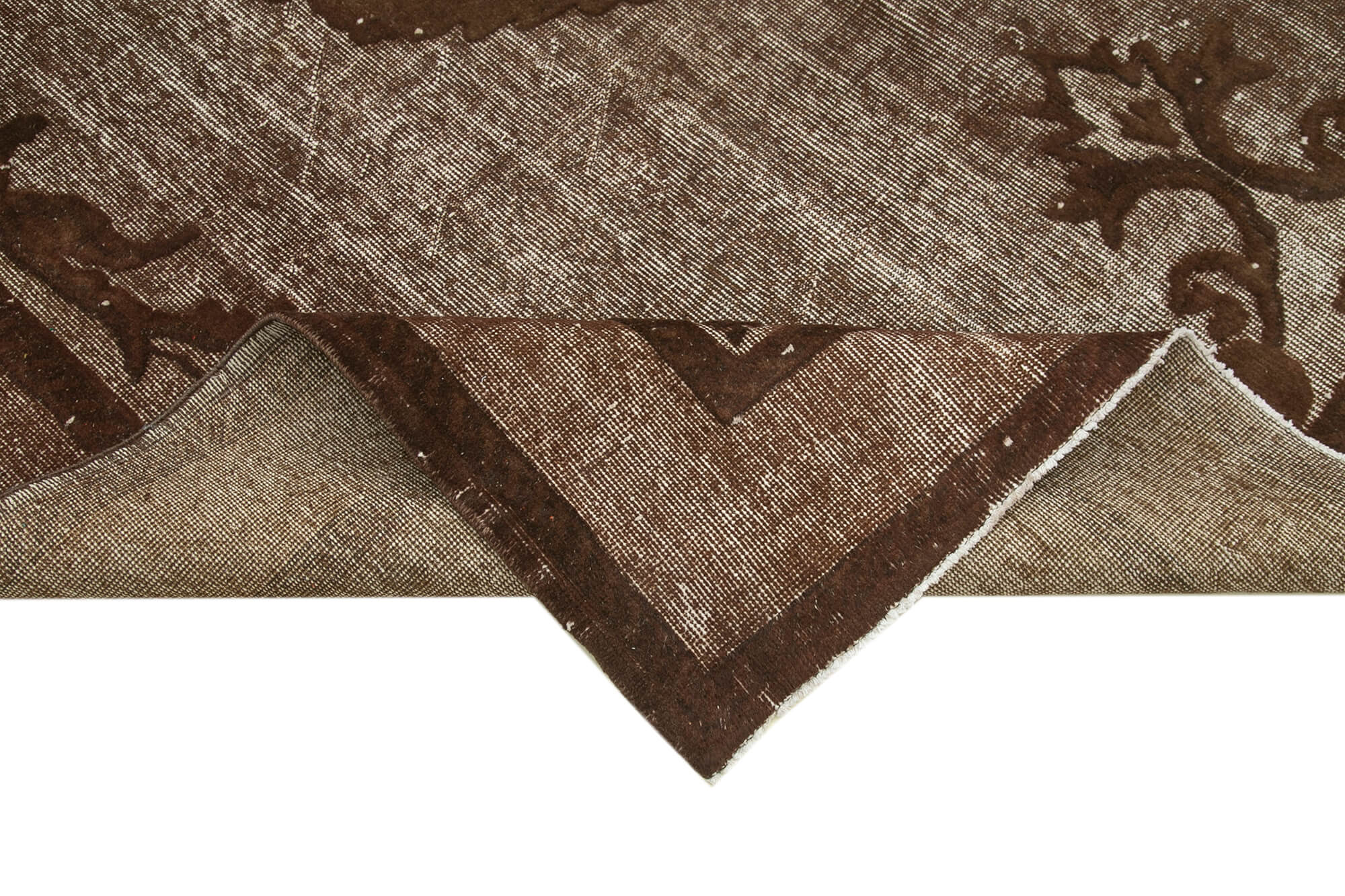 tapis Hand-Knotted Rustic Anatolian 1970s 214 cm x 323 cm Brown Carpet