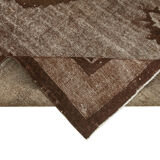 tapis Hand-Knotted Rustic Anatolian 1970s 214 cm x 323 cm Brown Carpet