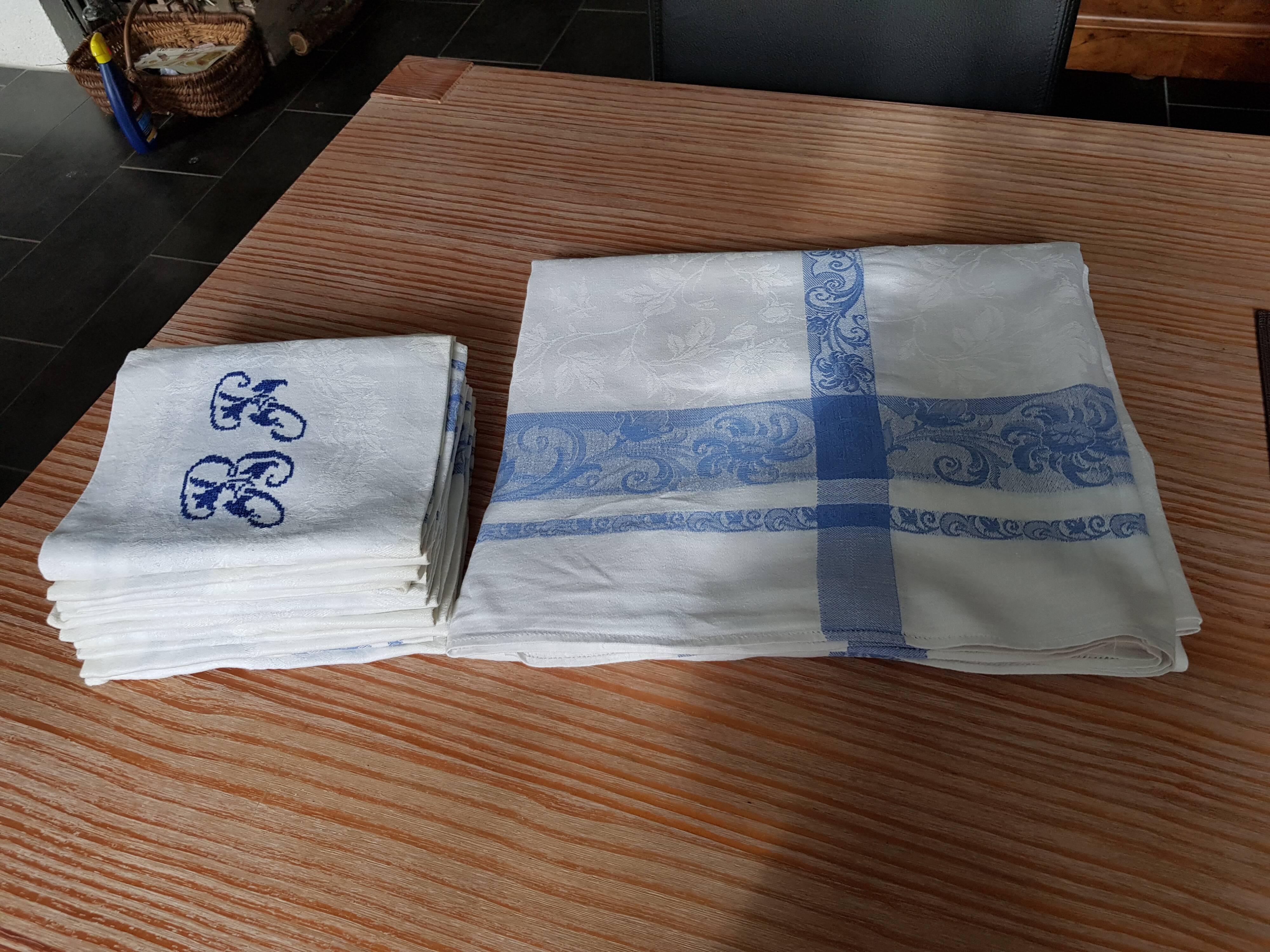 Embroidered antique tablecloth