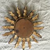 Gilded wood sun mirror, 60s