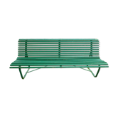 GARDEN BENCH WITH WOODEN SLATS IRON FOOT
