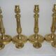 4 brass bronze torch candlesticks 27 cm