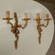 Pair of antique Rococo wall sconces in Louis XV style.