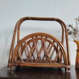Rattan magazine holder