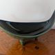 Large sculptural tripod bowl Ceramidi – Black/green glazed ceramic