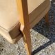 Office armchair from the 50s in beech tinted sycamore and moleskine