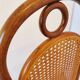Set of 4 Vintage Bentwood Dining Chairs: Cane Back, Leather Seat, Thonet St