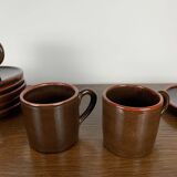 6 coffee cups with saucers, Toreboda Sweden, 1960